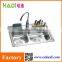 304&201SS double bowl with water tap stainless steel kitchen sink HD8151