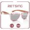 Custom polarized wooden sunglasses cheap wooden sunglasses mirror/revo lens