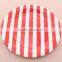 Eco-friendly 9 inch Yellow Striped Round Party Paper Plate for Wedding Personalized Favors