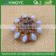 New arrival flower colorful pearl shank button 15771