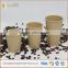 Various sizes kraft paper cups with lids