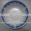 cheap white ceramic dinner plate with flower design / round ceramic porcelain flat plate