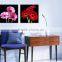 Latest design hot sale beautiful red flower oil house painting