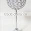 Crystal globe candles holder for wedding table top centerpiece,white crystal candelabra