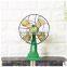 4 Colors Retro Hand Painting Resin Antique Fan for Home Decor