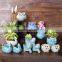 Jingdezhen ceramic factory relief swan animal flower pot for desk decor