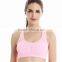 Custom womens crop tops, breathable seamless wireless womens yoga sports bra