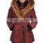 2015-2016 Best quality down jacket with luxury fur collar ,plus size snow clothing made in china