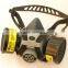 half face mini anti chemical gas mask with double activated carbon filters for anti-acid on sale