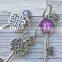 Glitter Gradient Silver Initial Pendant - SKELETON KEY INITIAL KEYCHAIN