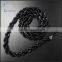 latest hip hop black rope chains, hip hop rope matel chain necklace