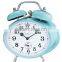 Table metal oval shape mechanical alarm clock