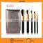 New product double-color Synthetic hair silver bag 5pcs gift makeup brush set