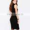 New Womens Plain Bodycon Sleeveless Ladies Pencil Midi Dress