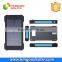 manufacturer 10000mah waterproof rainproof solar charger with compass and LED light
