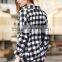 Hot Selling Fashion Women Long Sleeve Custom Plaid Shirt Wholesale Plaid Shirts Women
