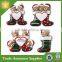 Sets of two green father christmas ornaments customized