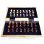Book Style Wooden Folding Chess Game Set With Elastic Bells To Hold The Checkers Inside The Chess Box With King Height 2.2 Inch