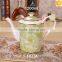 european style purple red and green color with gold-rim 1200ml bone china tea pot