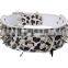 Various leopard print pet leather collar traction rope with buckles