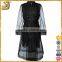 Black womenTranslucent layer trench coat