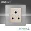 2015 China Hot Sale Wholesaler Wallpad Luxury Wall Light Switch Panel 15A UK 3 Pin Socket Switch Outlet