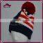 Good Quality Stars Jacquard Kintted Hats, Custom Beanie Hat With Top Ball