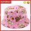 A-1417 fashion baby print bucket sun hat children summer sun beach cap cute kids bucket hat