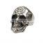 Wholesale Titanium Stainless Steel Silver Mens Skull Rings Jewelry