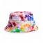 New Arrival Fashion Streetwear Maple Leaf Digital Printing Multi-Color Custom Tie Dye Bucket Hat Wholesale