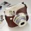 Fuji fujifilm instax polaroid mini25 camera leather bag (Brown)