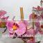 real touch decorative simulation blossom purple orchids flower in pots