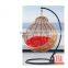 Outdoor Patio Garden Rattan Hanging Egg basket Swing Chair with Metal Stand