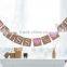 New handmade brown FROM MISS TO MRS wedding bunting banner photo booth props
