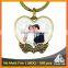 Free mould fee antique gold heart-shaped souvenir gifts keychain keyring