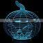 3D Optical Illusion Pumpkin Night Lamp Night Light 10 Colorful LEDs Ultra-thin Acrylic Light Panel AA Battery or DC 5V