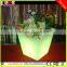 LED light flower pot modern indoor low square planter pot with LED light