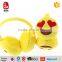 2016 newest!Fashion Girls Dot Plush whats app cartoon emoji winter earmuffs yellow                        
                                                Quality Choice
