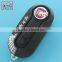 High Quatity Fita 500 flip remote key shell black 3 button Fiat 500 Brava Panda Punto fobs romote key case
