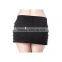 BLACK MINI SKIRT WITH RINGS ON SIDES FOR WOMENS STEAMPUNK GOTH