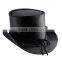 NEW BLACK GENUINE LEATHER TOP HAT