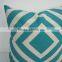 Geometrical linen/cotton fabric woven plain throw pillow
