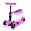 2016 colourful three wheel cheap kids plastic scooter