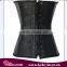 wholesale 2016  new design waist training corset plus size overbust steel boned corset sexy black leather corset