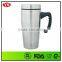 16oz double wall stainless steel thermal coffee cup with handle