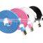 Colorful Noodle Flat V8 Micro Usb Data Charger Cable for Samsung&htc& Nokia & Mobile Phone