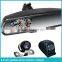 Auto dimming rear view mirror with 3.5 inch LCD monitor display and auto brightness adjustment
