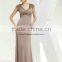 Short sleeve coffee beaded new formal evening dresses for women 1026
