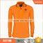 Long sleece custom cotton polo shirt