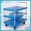 300kg high quality plastic deck triple trolley with single arm